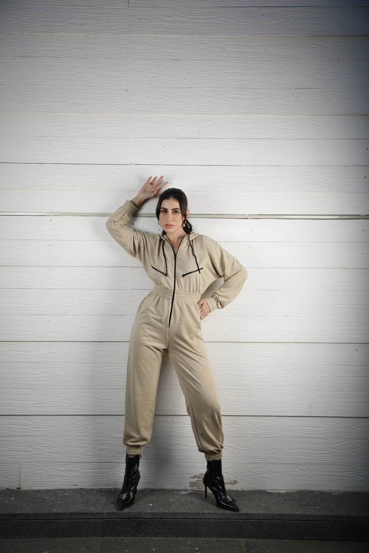 SLAY WINTER JUMPSUIT - (BEIGE)