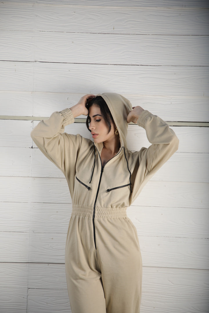 SLAY WINTER JUMPSUIT - (BEIGE)