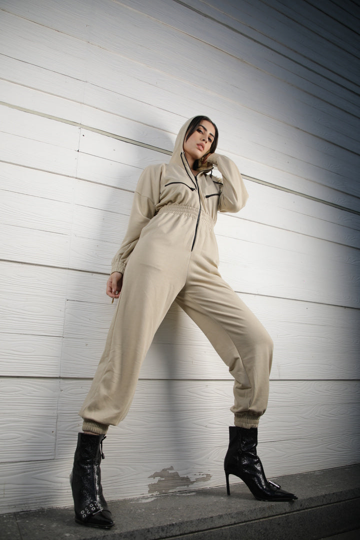 SLAY WINTER JUMPSUIT - (BEIGE)