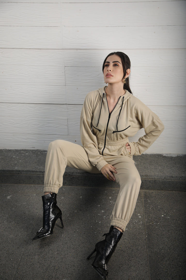 SLAY WINTER JUMPSUIT - (BEIGE)