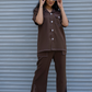 RAGER CO-ORD SET (BROWN) - WOMEN