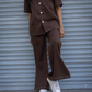 RAGER CO-ORD SET (BROWN) - WOMEN