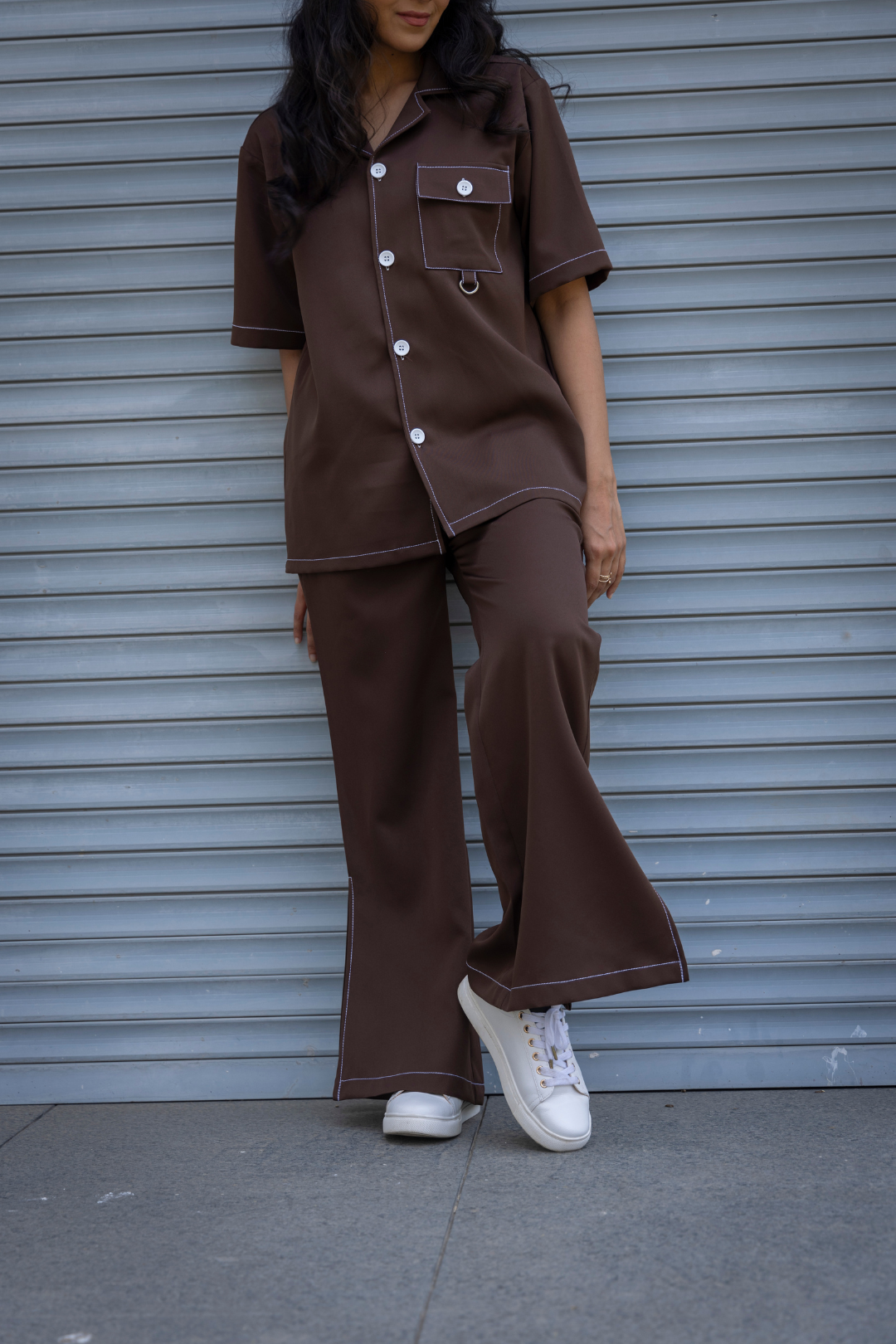 RAGER CO-ORD SET (BROWN) - WOMEN