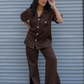 RAGER CO-ORD SET (BROWN) - WOMEN