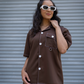 RAGER CO-ORD SET (BROWN) - WOMEN